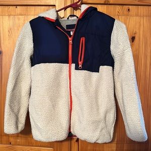Gap Sherpa jacket with hood size 8 VGUC